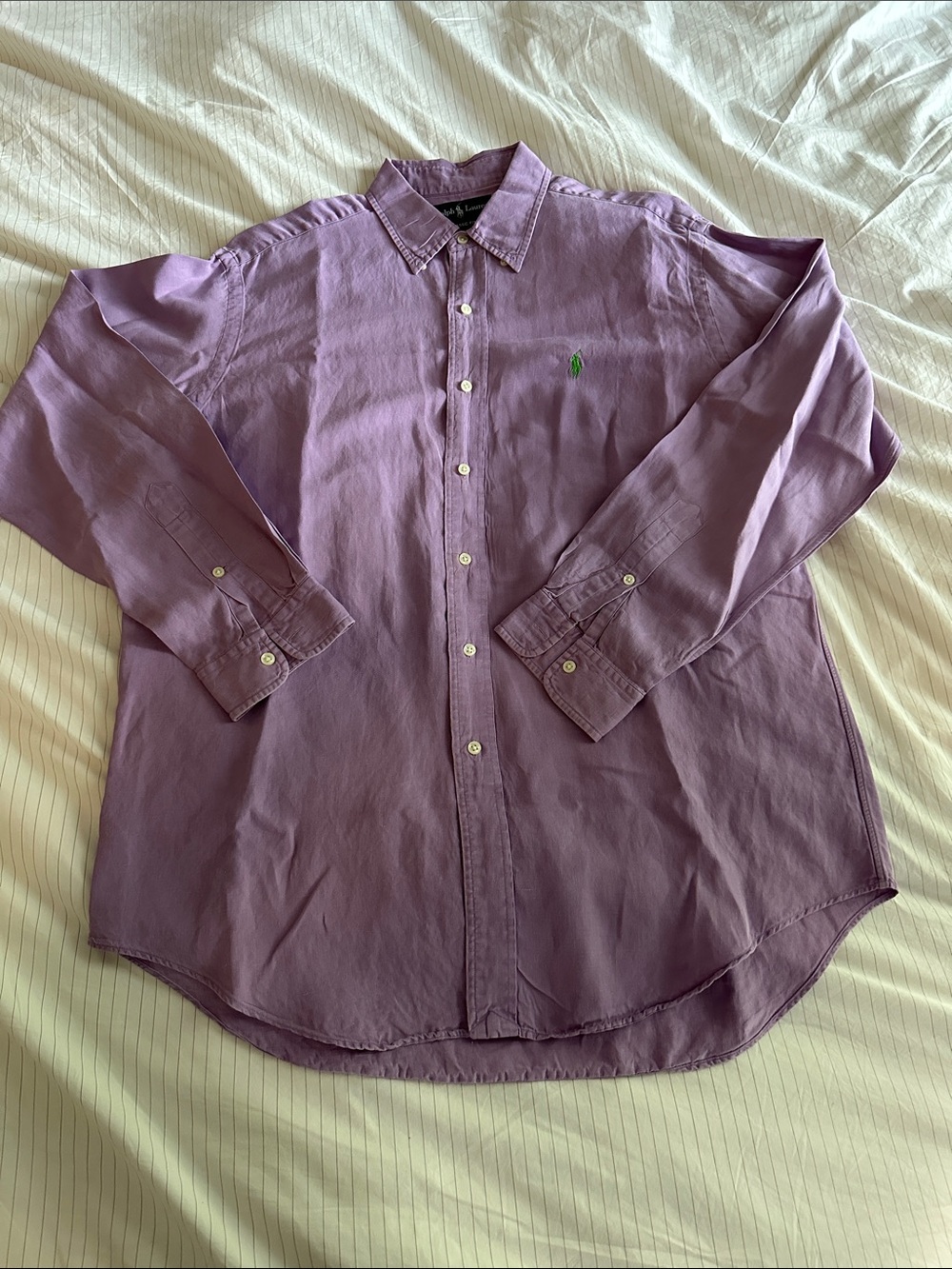 Ralph Lauren - Lavender Long-Sleeve Button-Down Shirt - L